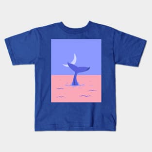 Tale of a Humpback whale's tail Illustration Kids T-Shirt